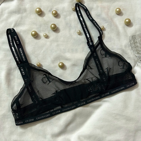 CALVIN KLEIN MESH UNLINNED BRALETTE - Picture 3 of 9